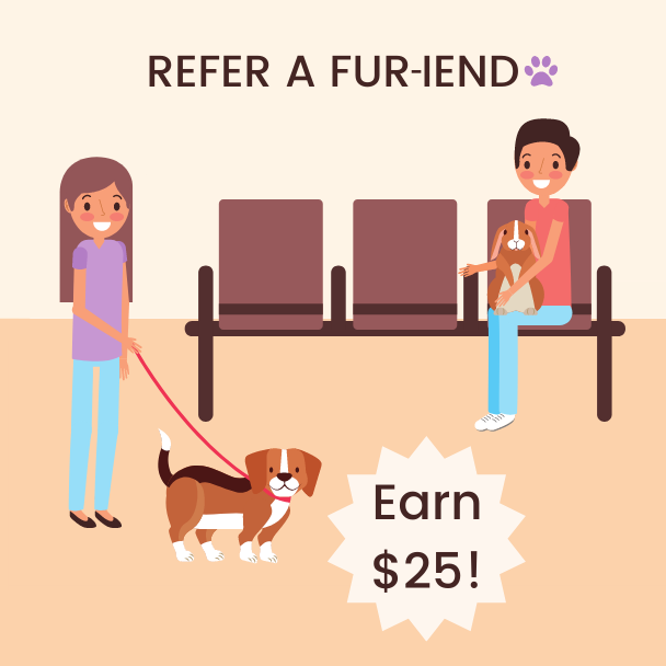 Refer a fur-iend graphic